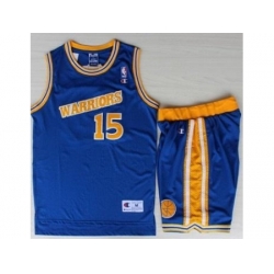 Golden State Warriors 15 Latrell Sprewell Blue Hardwood Classics NBA Jerseys Shorts Suits