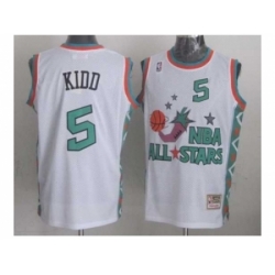 NBA 96 All Star #5 Kidd White Jerseys