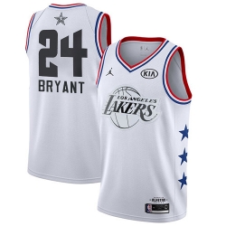 Lakers 24 Kobe Bryant White  Basketball Jordan Swingman 2019 All Star Game Jersey