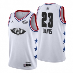 Men 2019 NBA All-Star Pelicans #23 Anthony Davis White Jersey