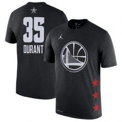 Warriors 35 Kevin Durant Black 2019 NBA All Star Game Men's T Shirt