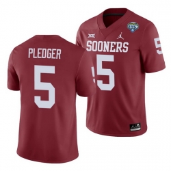 Oklahoma Sooners T.J. Pledger Crimson 2020 Cotton Bowl Men'S Jersey