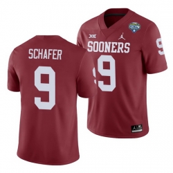 Oklahoma Sooners Tanner Schafer Crimson 2020 Cotton Bowl Men'S Jersey