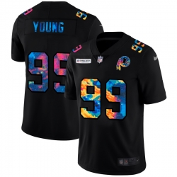 Washington Redskins 99 Chase Young Men Nike Multi Color Black 2020 NFL Crucial Catch Vapor Untouchable Limited Jersey
