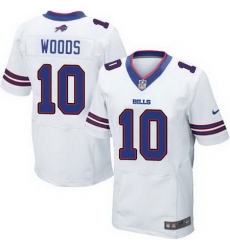 Nike Bills #10 Robert Woods White Mens Stitched NFL New Elite Jersey