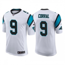 Men Carolina Panthers 9 Matt Corral 2022 White Stitched Jersey