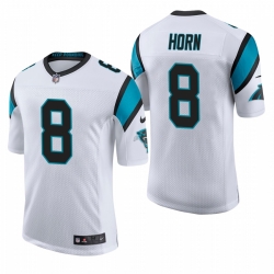 Men's Carolina Panthers #8 Jaycee Horn White Stitched Football Limited Jersey