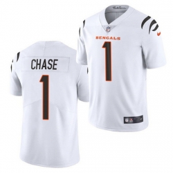 Youth Cincinnati Bengals 1 Ja 27Marr Chase White Vapor Untouchable Limited Stitched Jersey 