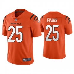 Youth Cincinnati Bengals 25 Chris Evans Orange Vapor Untouchable Limited Stitched Jersey 