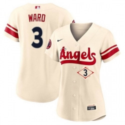 Women Los Angeles Angels 3 Taylor Ward 2022 Cream City Connect Stitched Baseball Jersey