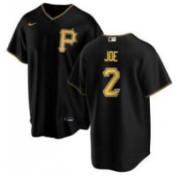 Men Pittsburgh Pirates Connor Joe #2 Nike Black Stitched MLB Jersey