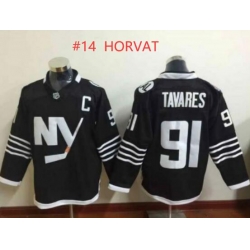 Men New York Islanders Bo Horvat #14 Black Premier Alternate Jersey