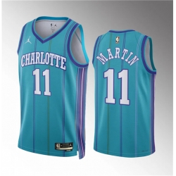 Men Charlotte Hornets 11 Cody Martin Teal 2023 24 Classic Edition Stitched Basketball Jersey