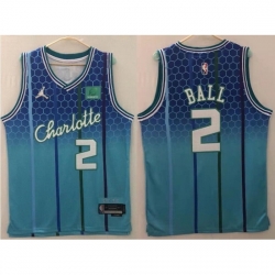 Youth Nike Charlotte Hornets LaMelo Ball #2 75th Anniversary NBA Stitched Jersey