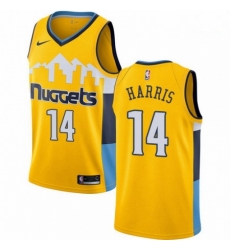 Mens Nike Denver Nuggets 14 Gary Harris Authentic Gold Alternate NBA Jersey Statement Edition