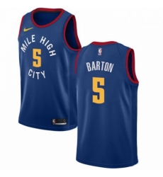 Mens Nike Denver Nuggets 5 Will Barton Authentic Light Blue Alternate NBA Jersey Statement Edition