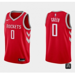 Men Houston Rockets 0 Jalen Green Icon Edition Red Stitched Basketball Jersey