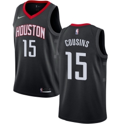 Men Nike Houston Rockets 15 DeMarcus Cousins Black NBA Swingman Statement Edition Jersey