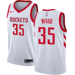 Men Nike Houston Rockets 35 Christian Wood White NBA Swingman Association Edition Jersey