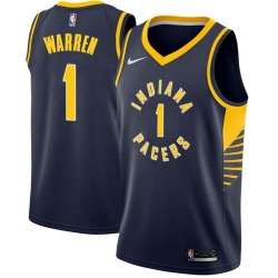 Men Nike Indiana Pacers 1 TJ Warren Navy Blue NBA Swingman Icon Edition Jersey