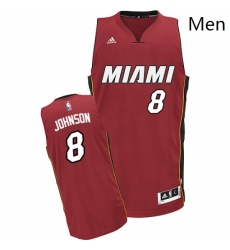Mens Adidas Miami Heat 8 Tyler Johnson Swingman Red Alternate NBA Jersey 