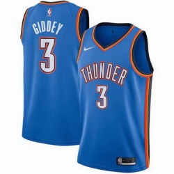 Men Nike Oklahoma City Thunder 3 Josh Giddey Blue Jersey