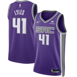 Men Nike Sacramento Kings Trey Lyles #41 Purple Swingman Stitched NBA Jersey