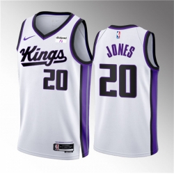 Men Sacramento Kings 20 Colby Jones White 2023 24 Association Edition Stitched Basketball Jersey