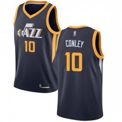 Jazz  10 Mike Conley Navy Basketball Swingman Icon Edition Jersey