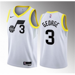 Men Utah Jazz 3 Keyonte George White 2023 Draft Association Edition Stitched Basketball Jersey