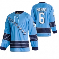 Men Pittsburgh Penguins 6 John Marino 2022 Blue Classics Stitched jersey