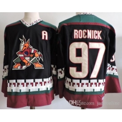 Men Adidas Arizona Coyotes 97 Jeremy Roenick Black Stitched NHL Jersey