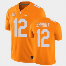 Men Tennessee Volunteers J.T. Shrout College Football Orange Alumni Player Game Jersey