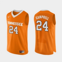 Men Tennessee Volunteers Lucas Campbell Orange Authentic Performace College Basketball Jersey