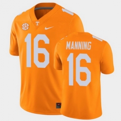 Men Tennessee Volunteers Peyton Manning College Football Orange Alumni Player Game Jersey
