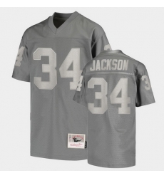 Men Las Vegas Raiders Bo Jackson Replica Charcoal Retired Player Jersey