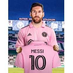 Men's Inter Miami CF Lionel Messi #10 2023 Pink Soccer Jersey II