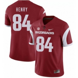 Men Arkansas Razorbacks Hunter Henry Red College Stitched NCAA Jersey