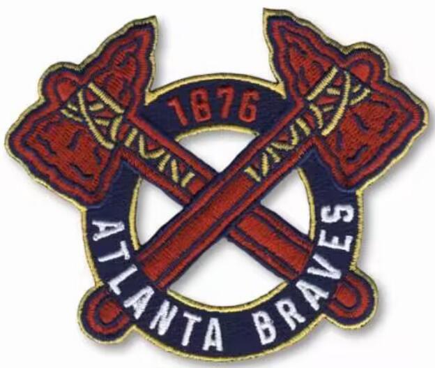 Men Atlanta Braves 1876 Patch Biaog