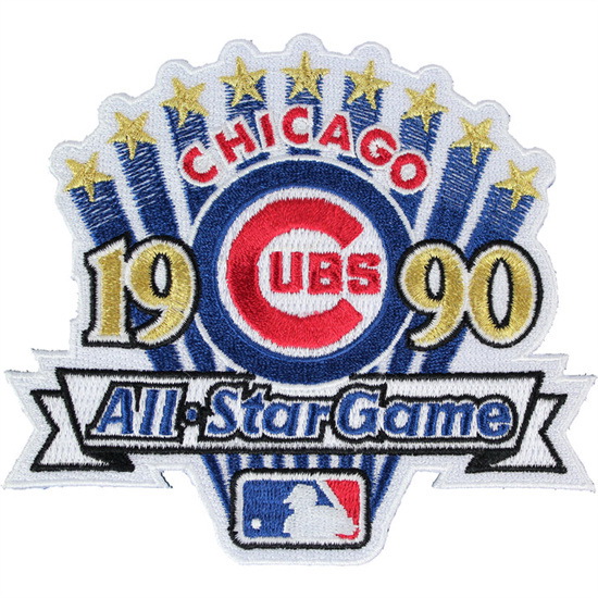 Men 1990 MLB All-star Game Jersey Patch Chicago Cubs Biaog