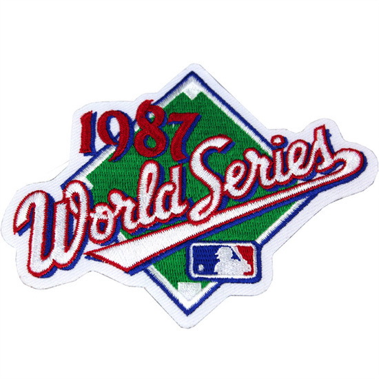 Men 1987 MLB World Series Logo Jersey Patch St. Louis Cardinals vs. Minnesota Twins Biaog